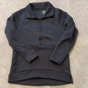 L.L. Bean Women's Charcoal Zip-Up Sweater